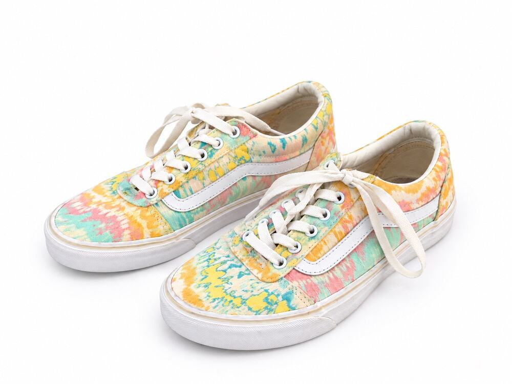 Vans Old Skool Women’s 8 Pastel Watercolor Tie Dye Canvas Sneakers